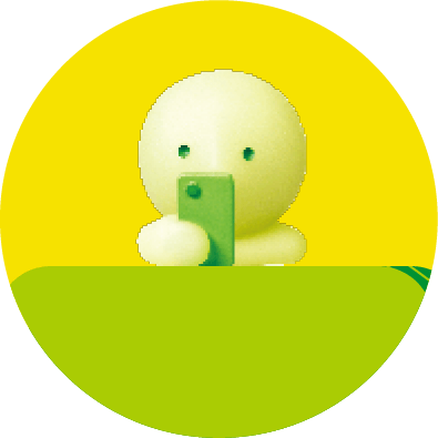 on His Smartphone